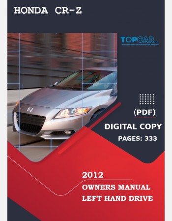 honda cr-z 2012 owners manual